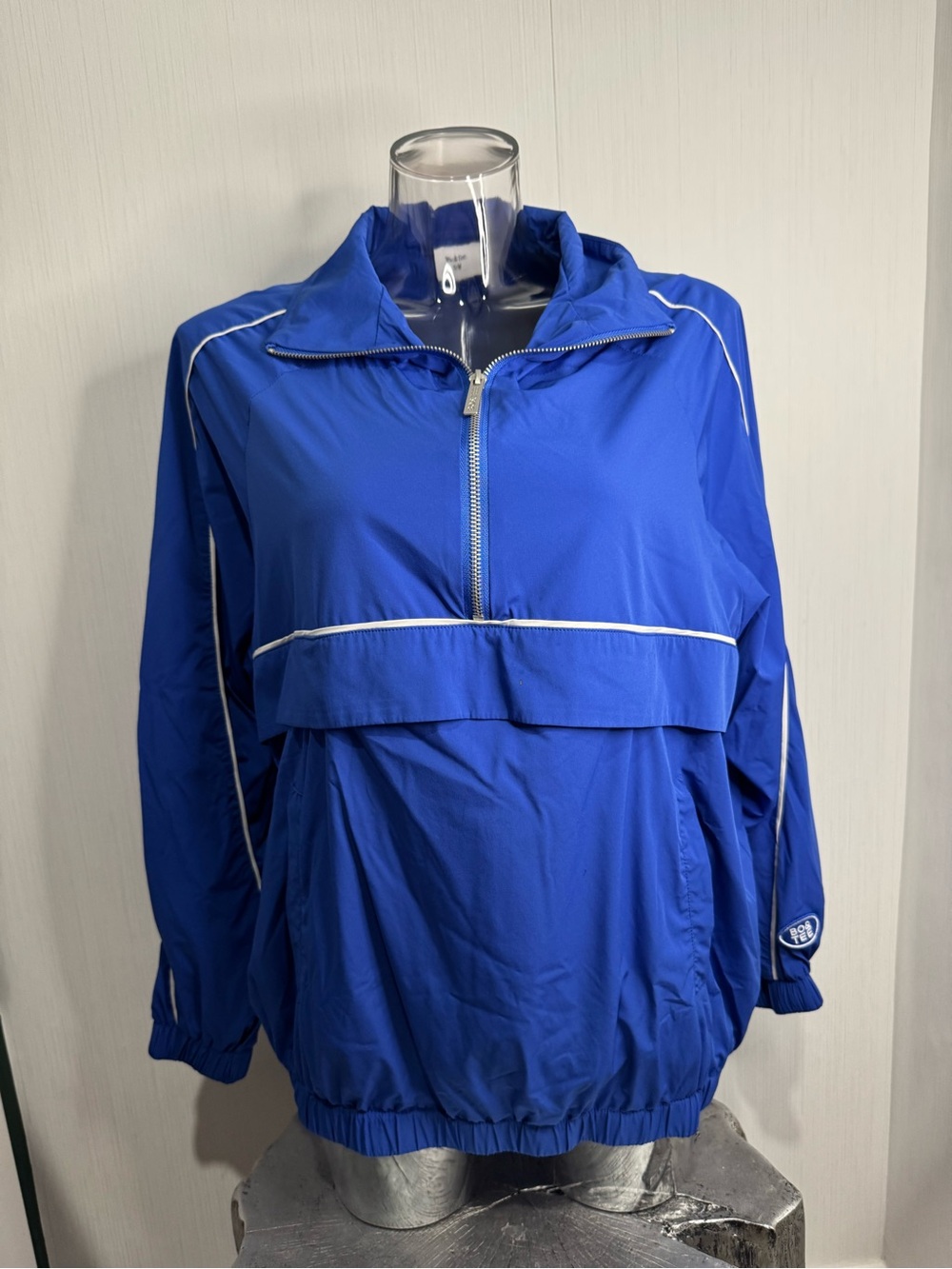 Bo & Tee Oversized Track Jacket in Cobalt. S/M. Retail: $52.